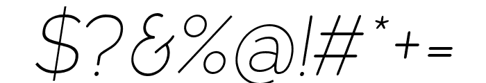 Owyne Thin Italic Font OTHER CHARS