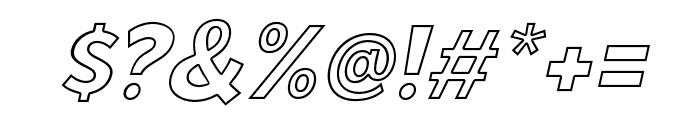 PointPantherOutline-Oblique Font OTHER CHARS