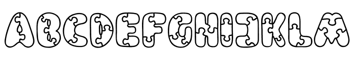 Puzzle Font UPPERCASE
