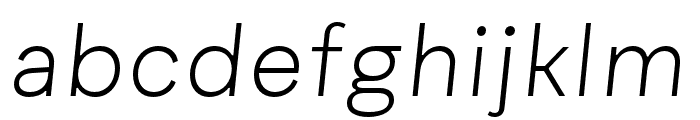 Quadran ExtraLight Italic Font LOWERCASE