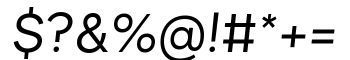 Quadran Italic Font OTHER CHARS
