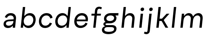 Quadran Italic Font LOWERCASE