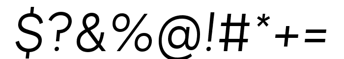 Quadran Light Italic Font OTHER CHARS