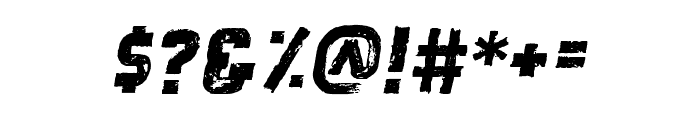 QuasharAged-Italic Font OTHER CHARS