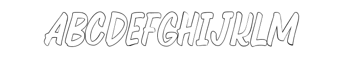 Quechely Outline Regular Font LOWERCASE