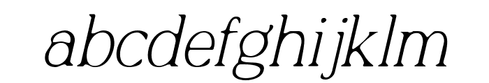 Quelity Light Italic Font LOWERCASE