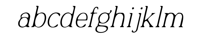 Quelity-LightItalic Font LOWERCASE