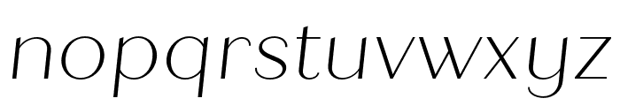 Quiche Sans Thin Italic Font LOWERCASE