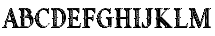 Raven Inline Shadow Font LOWERCASE