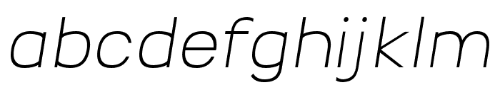 Ripple Light Italic Font LOWERCASE