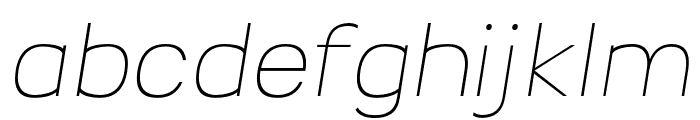 Ripple Thin Italic Font LOWERCASE