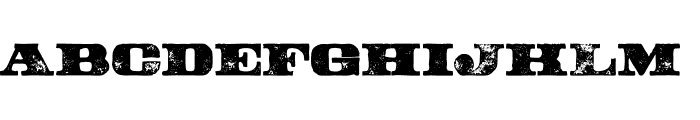 Rodeo Bold Grunge Font LOWERCASE