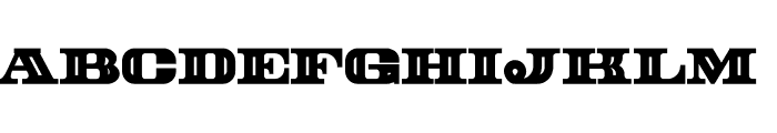 Rodeo Bold Inline Font LOWERCASE