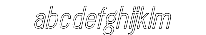 RotrudeOutline-Italic Font LOWERCASE