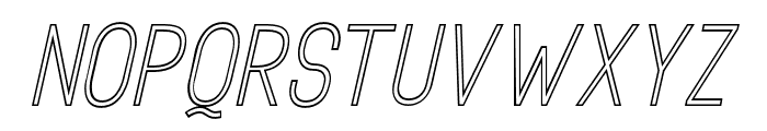 RotrudeOutline-LightItalic Font UPPERCASE