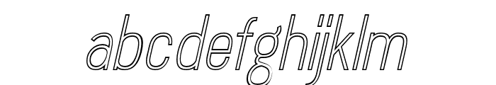 RotrudeOutline-LightItalic Font LOWERCASE