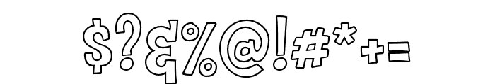 SKREEBLEoutline Font OTHER CHARS