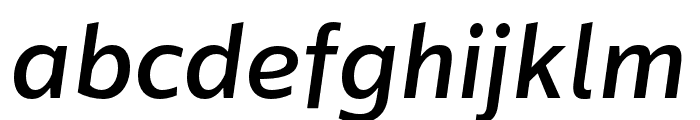 Sentral Medium Italic Font LOWERCASE