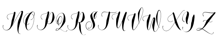 Shinthia Script Font UPPERCASE