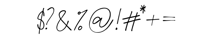 Signature Presto Font OTHER CHARS