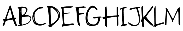 Simple Scratch Font UPPERCASE