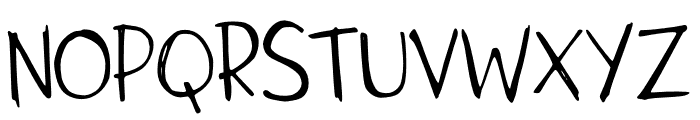 Simple Scratch Font UPPERCASE