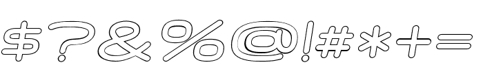 Skywave Outline Italic Font OTHER CHARS