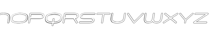 Skywave Outline Italic Font LOWERCASE