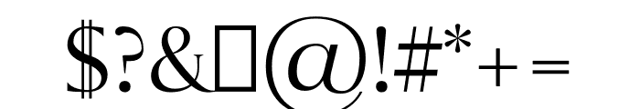 Sondra Regular Font OTHER CHARS