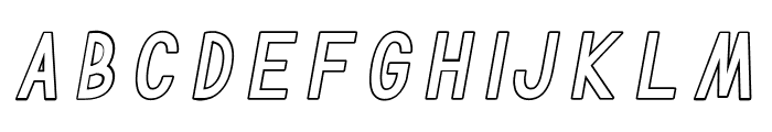 TF Continental Outline Italic Font UPPERCASE
