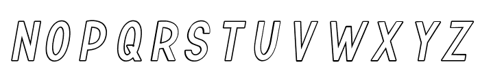 TF Continental Outline Italic Font UPPERCASE