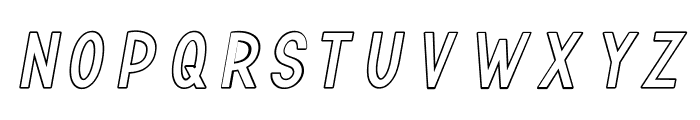 TF Continental Outline Italic Font LOWERCASE