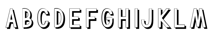 TF Continental Outline Shadow Font LOWERCASE
