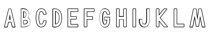 TF Continental Outline Font UPPERCASE