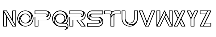 Techno Space outline Font UPPERCASE