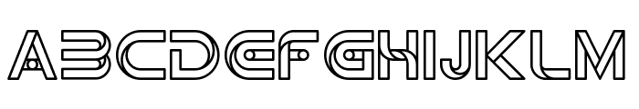 Techno Space outline Font LOWERCASE