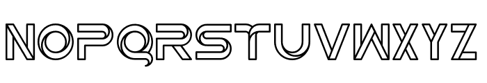 Techno Space outline Font LOWERCASE