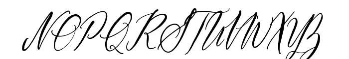 The Bloomington Script Font UPPERCASE
