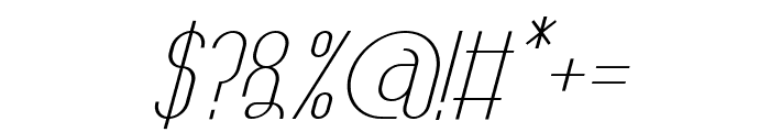 TheAthletica-MediumItalic Font OTHER CHARS