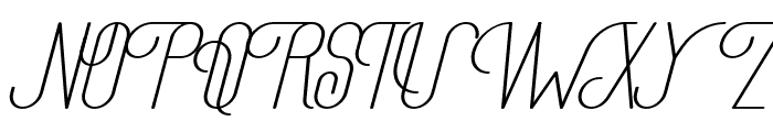 TheAthletica-MediumItalic Font UPPERCASE