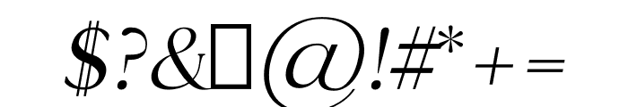 Thomas Mag Medium Italic Font OTHER CHARS