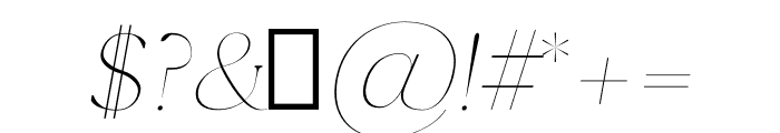 Thomas Mag Thin Italic Font OTHER CHARS