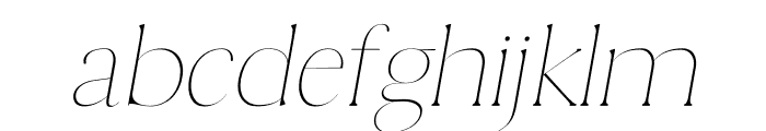 Thomas Mag Thin Italic Font LOWERCASE
