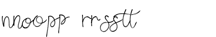 Thoughts Ligatures Regular Font UPPERCASE