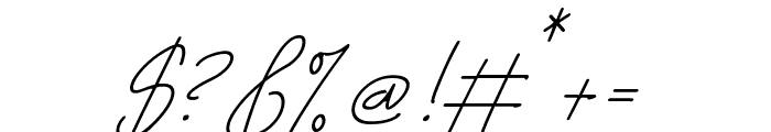 Thunderlightning Script Pen Italic Font OTHER CHARS