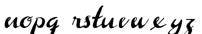Toscana Script Font LOWERCASE