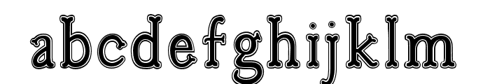 Troupe Outline Filled Font LOWERCASE