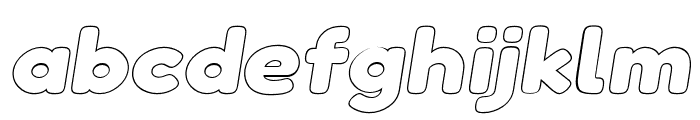 Twig Outline Italic Font LOWERCASE