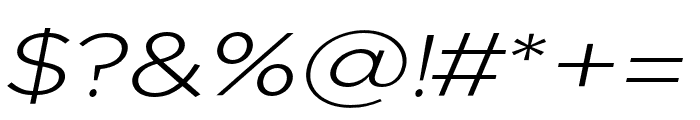 Uniclo Light Italic Font OTHER CHARS
