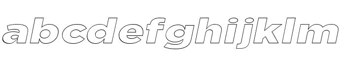Uniclo Outline Italic Font LOWERCASE